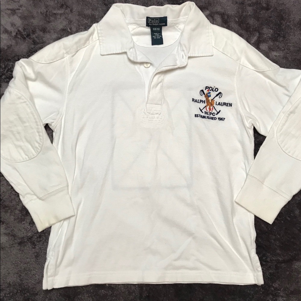 Kids Polo Ralph Lauren White Long Sleeve Shirt